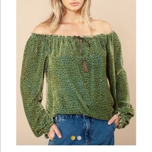 Hale Bob Sabrina top, sage XS